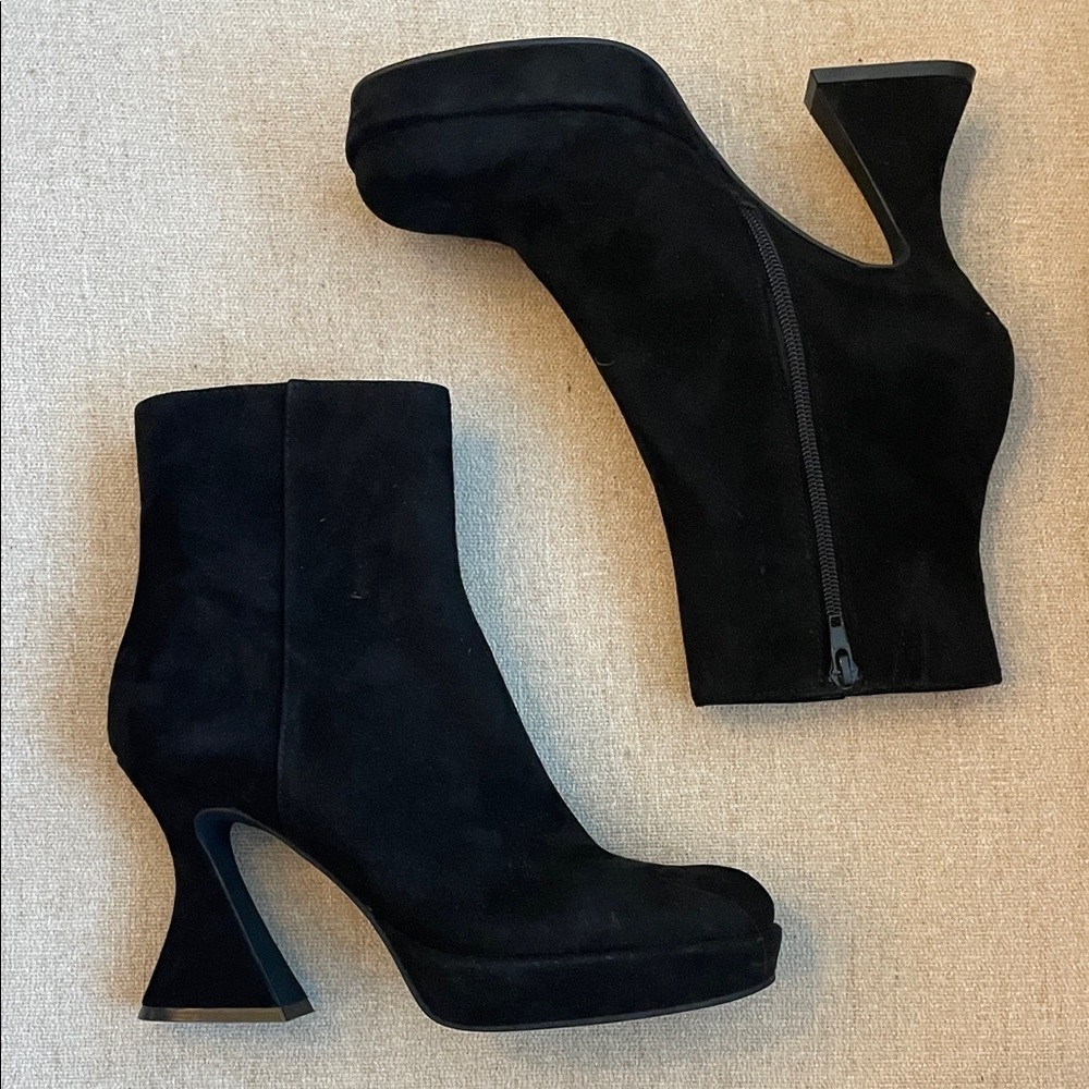 Jeffrey Campbell Humanity Suede Platform Boots- 8